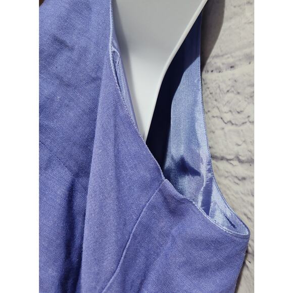 Jennifer Women Purple Blue Embroidered Top & Cropped Pants Set 20W Lightweight - Picture 3 of 10